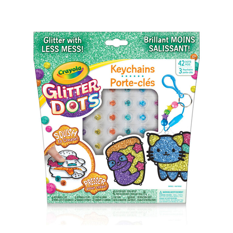 Breloques porte-clés Crayola Glitter Dots