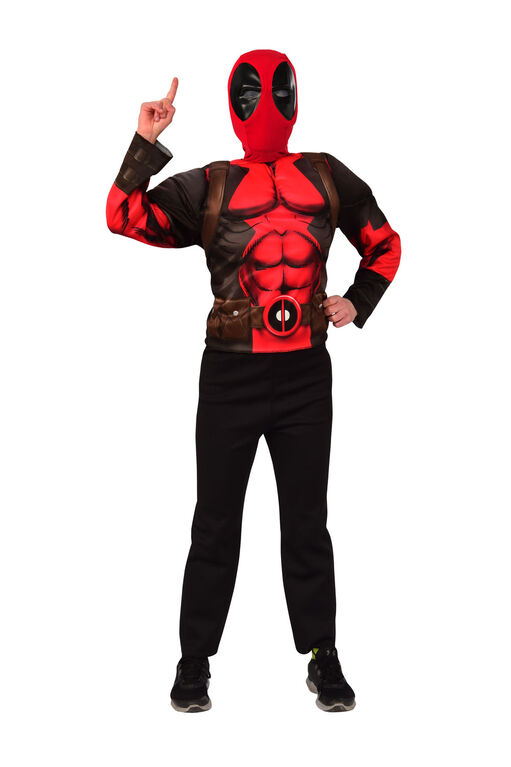 Deadpool Costme Top & Deluxe Mask Set