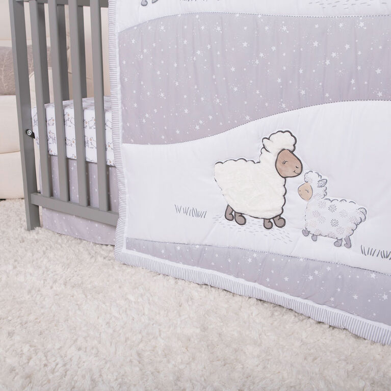Sleepy Sheep 4 Piece Crib Bedding Set
