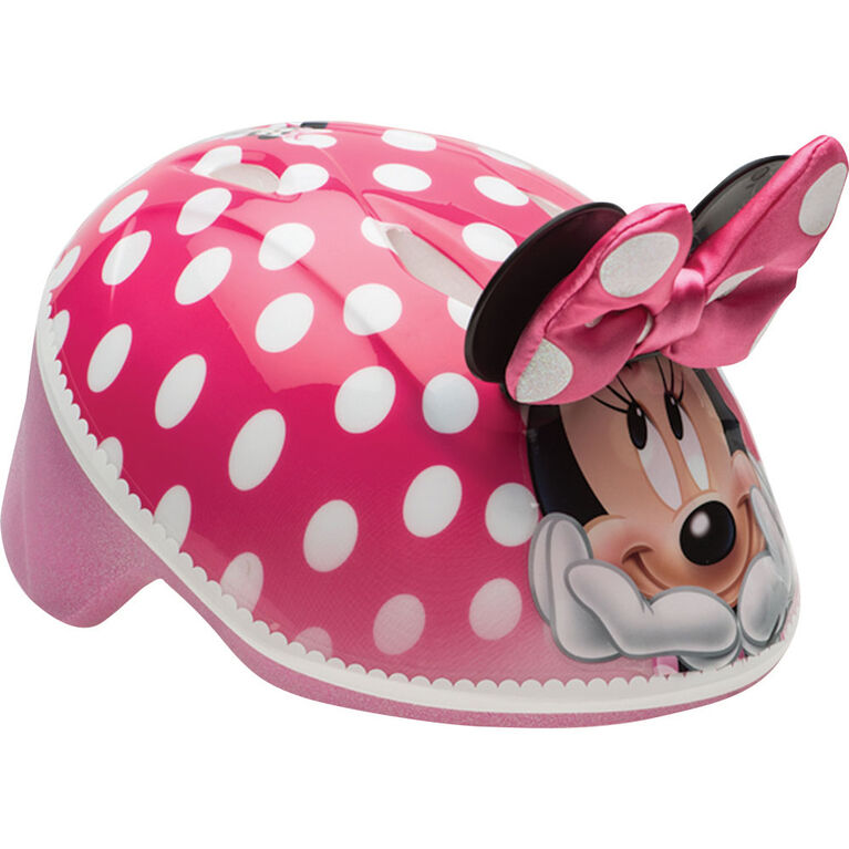 Casque velo reglable Minnie Mouse enfant pas cher 