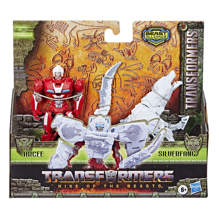 Transformers: Rise of the Beasts Movie, Beast Alliance, Beast Combiners 2-Pack Arcee Toys, 5-inch