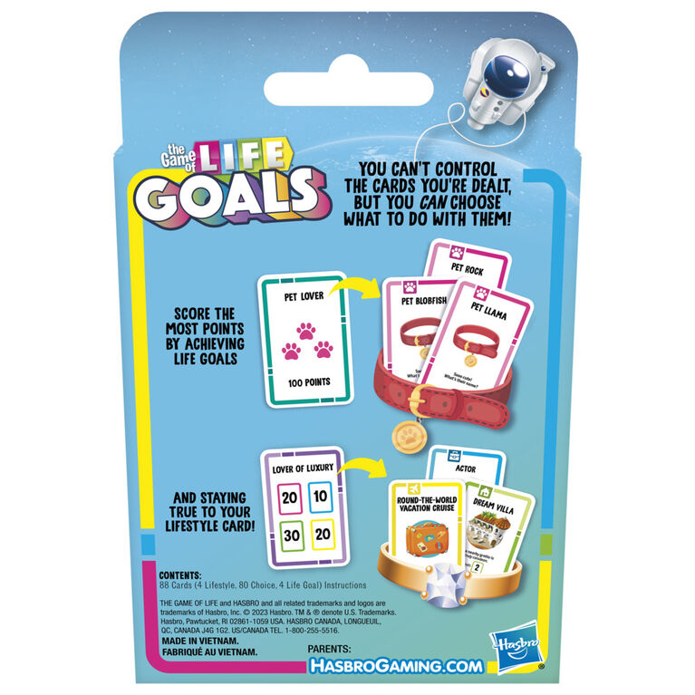 The Game of Life Goals Game, Quick-Playing Card Game for 2-4 Players - English Edition