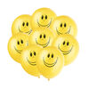 Happy Face Yellow 12" Latex Balloons 8 Pieces