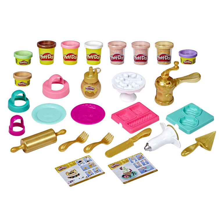 Play-Doh collection dorée, jeu Pâtisseries dorées - Notre exclusivité