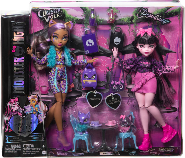 Monster High - Coffret de 2 poupées - Animaux Fa-bou-leux - Notre  exclusivité