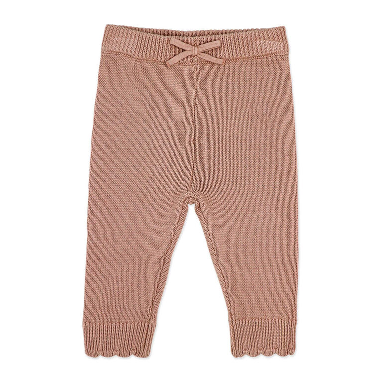 Rock a Bye Baby Cardigan en tricot rose avec col à volants et pantalon