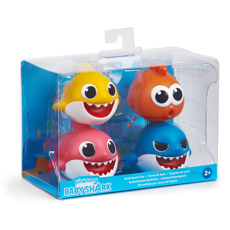 Pinkfong - jouet arroseur de bain - Bébé requin - 4 pack - WowWee - Édition anglaise