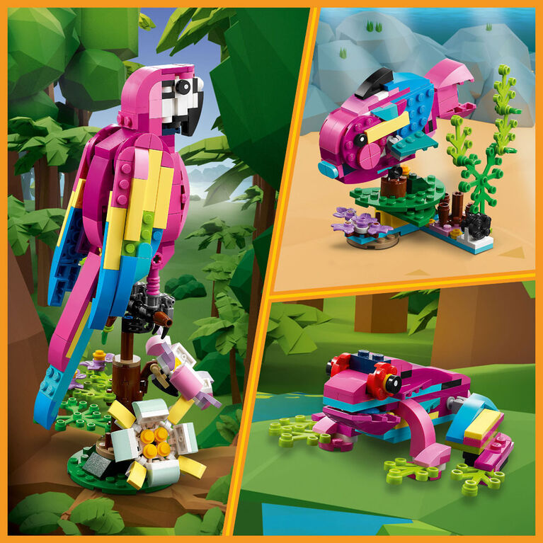 LEGO Creator Exotic Pink Parrot 31144 Building Toy Set (253 Pieces)