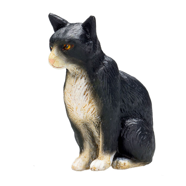 ALEX - Chat Assis Noir Et Blanc - Petit