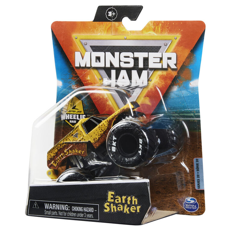 Monster Jam, Official Earth Shaker Monster Truck, Die-Cast Vehicle, Show Time Series, 1:64 Scale