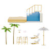 Rainbow High Color Change Pool and Beach Playset : 7-in-1 Light-Up-multicolor changing pool