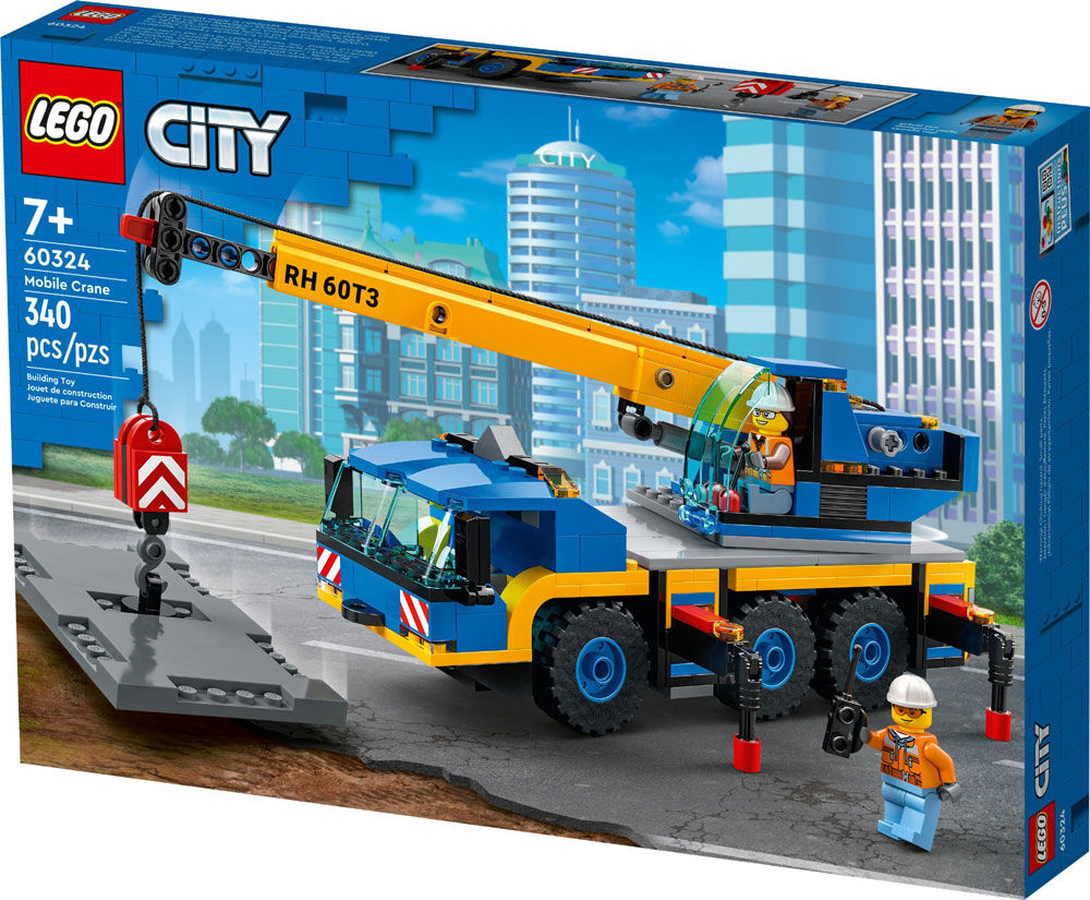 LEGO City 60324 Mobile Crane Construction Vehicle Building Kit 