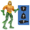 DC Comics, Figurine articulée Aquaman de 10 cm avec 3 accessoires mystère
