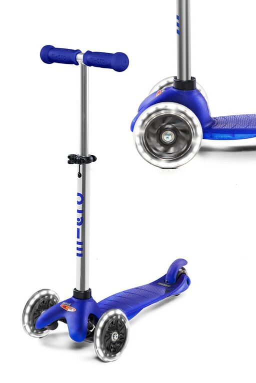 Trottinette Micro Mini Plus Led/Bleu - Notre exclusivité