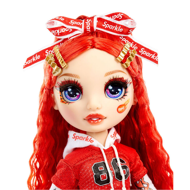 Rainbow High Cheer Ruby Anderson - Poupée-mannequin rouge avec