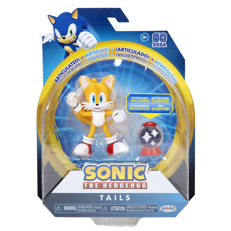 SONIC - 4" Figures with Accessories - Wave 1 - Modern Tails with Invincible Item Box