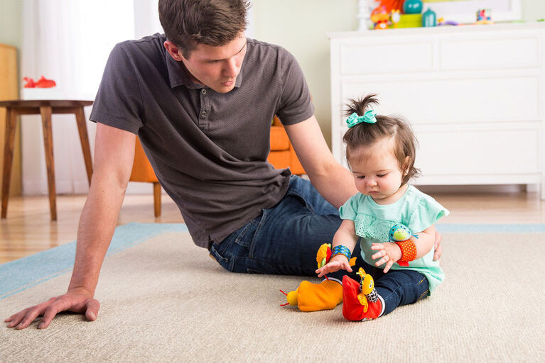 Lamaze Gardenbug Foot Finder and Wrist Rattle Set