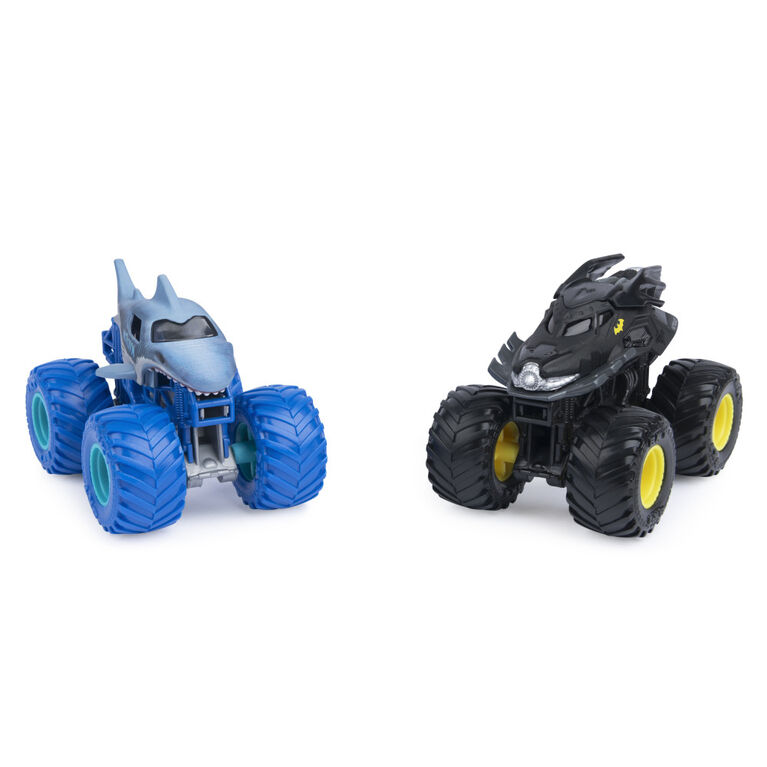 Monster Jam, Official Batman Vs. Megalodon Die-Cast Monster Trucks, 1:64 Scale