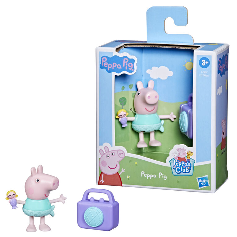 Peppa Pig Peppa's Club Figurine Peppa et ses amis, jouet pr&eacute;scolaire, figurine Peppa Pig sir&egrave;ne