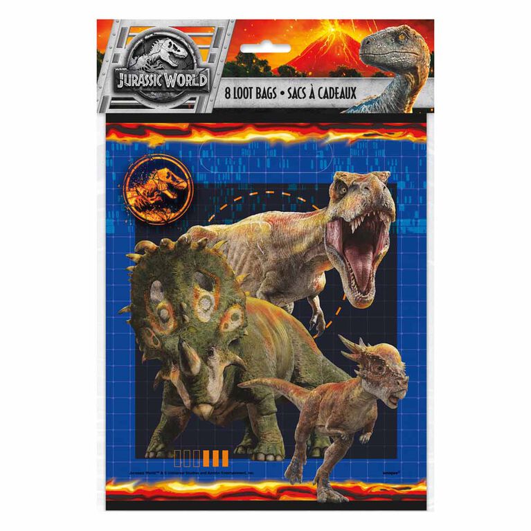 Jurassic World Loot Bags, 8 pieces