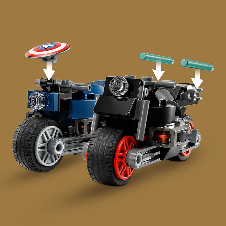 LEGO Marvel Les motos de Black Widow et de Capitaine America 76260 (130 pièces)
