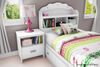 Tiara Twin Bookcase Headboard Pure White