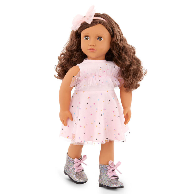 Our Generation Pink & Colorful Confetti-Print Dress Outfit for 18-inch Dolls