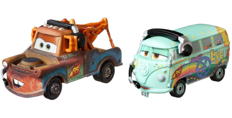Disney Pixar Cars Race Team Mater & Fillmore with Headset 2-Pack