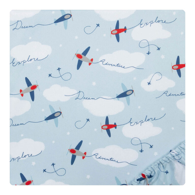 Ensemble de draps-housses en microfibre 2 pièces d'avions par SAMMYetLOU