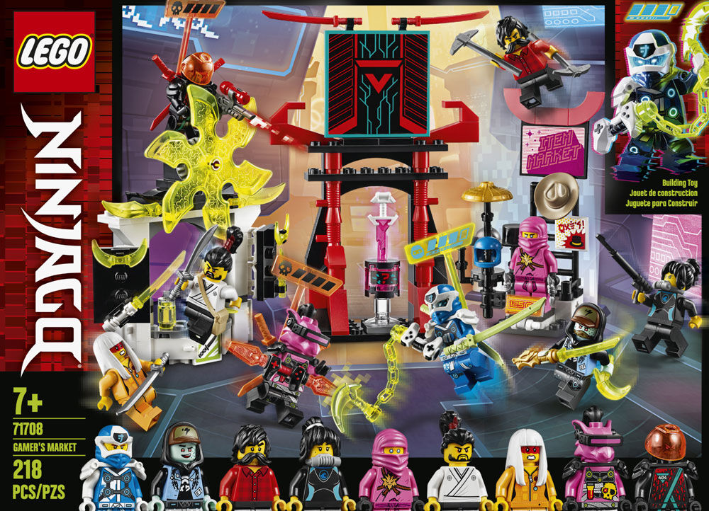 218 Pieces New 2020 LEGO NINJAGO Gamer’s Market 71708 Ninja Market Building Kit 