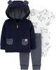 Carter's 3-Piece Animals Little Jacket Set Navy - 9 Months