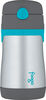 Thermos Foogo Bouteille en acier inoxydable avec paille - 290 ml - Couleure grise avec accent bleuté.