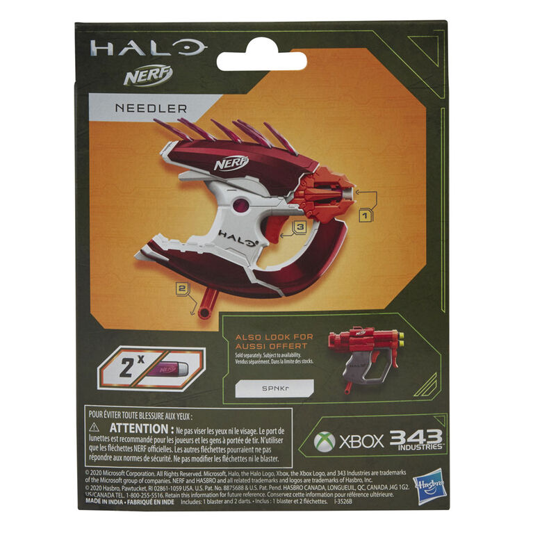 Nerf MicroShots Halo Needler - Mini Dart-Firing Blaster