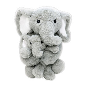 Baby Mode Signature Peluche éléphant gris maman et bébé