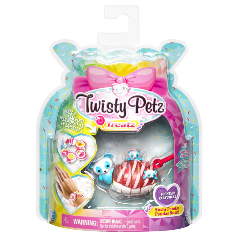 Twisty Petz Treatz, Bracelet Pandas Sushi parfumé empilable à collectionner