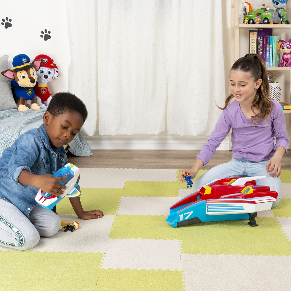Paw patrol super mighty outlet pups transforming jet command center