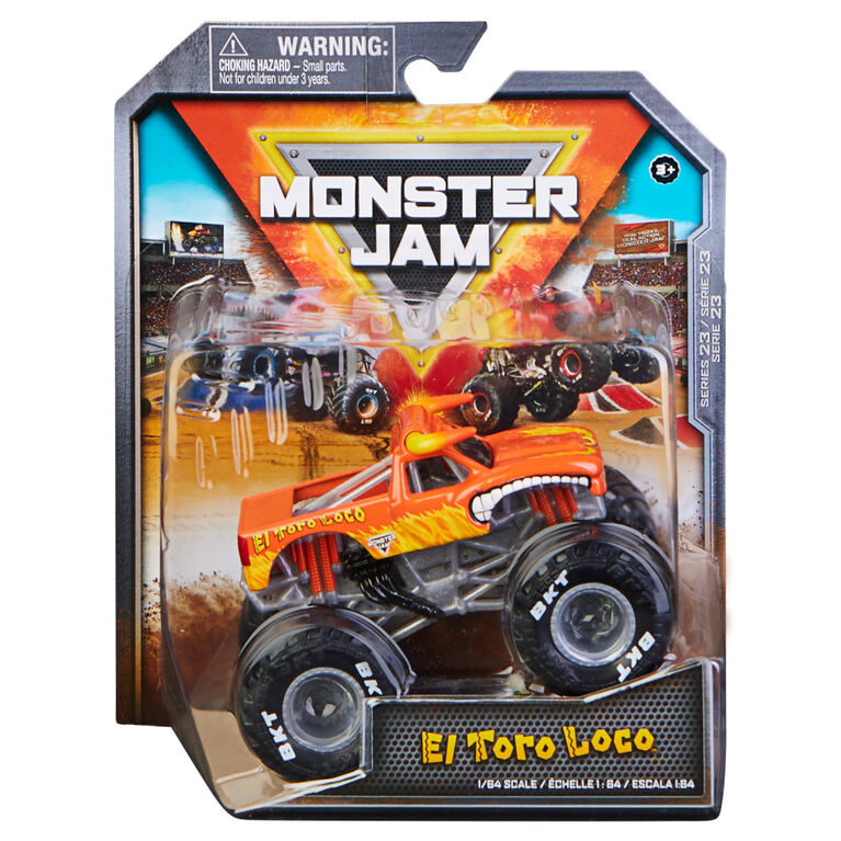 Monster Jam, Official El Toro Loco Monster Truck, Die-Cast Vehicle, True Heavy Metal Series, 1:64 Scale