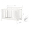 Cotton Candy Baby Crib 4 Heights with Toddler Rail Pure White