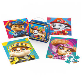 PAW Patrol: The Movie, 4 Puzzle Jigsaw Bundle 48-Piece Chase Skye Marshall Rubble with Portable Rope Gift Box