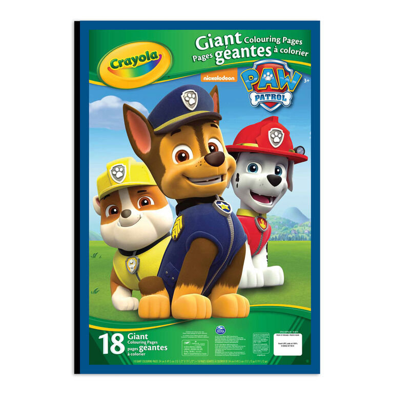 Crayola - Pages géantes à colorier - Paw Patrol