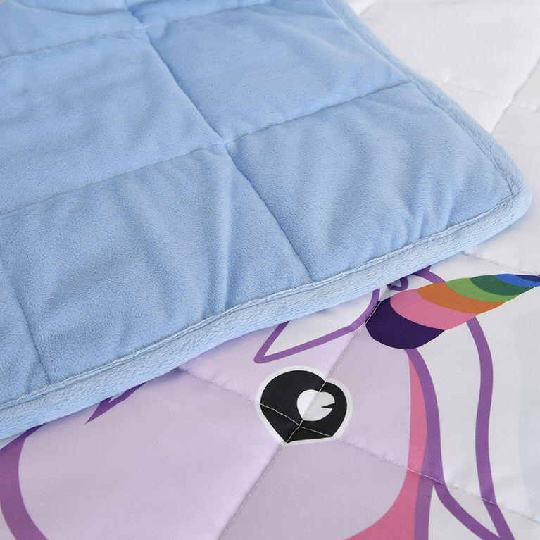 Emoji Unicorn Kids Weighted Blanket (36 x 48 inches), 5lbs