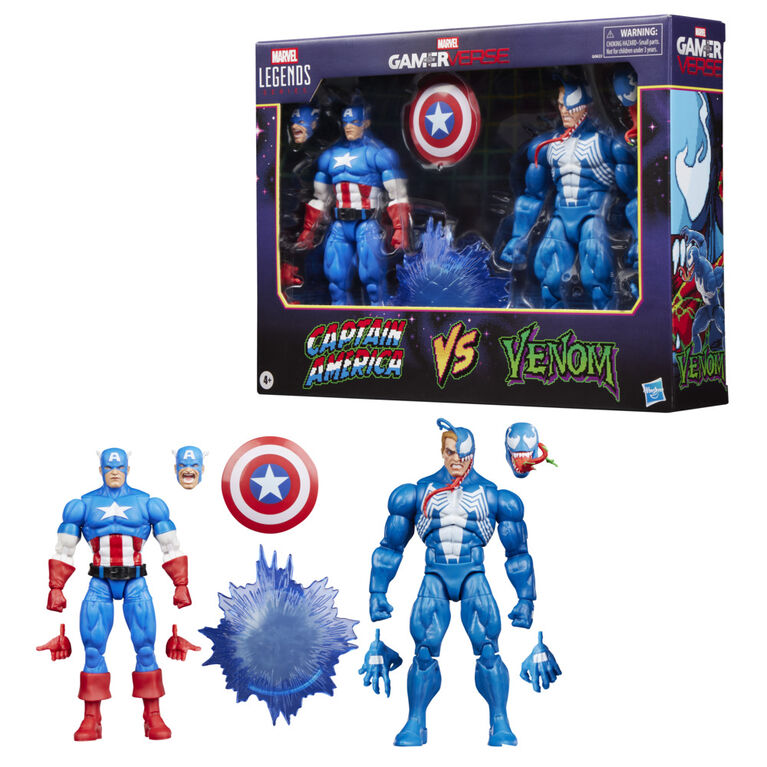 Marvel Legends Series Gamerverse Captain America vs Venom Action Figure Collectibles Marvel Legends Series Gamerverse Captain America vs Venom Action Figure Collectibles