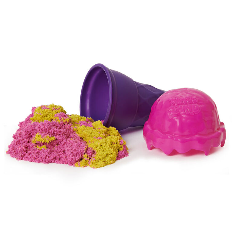 Kinetic Sand Scents, 4oz Ice Cream Cone Container with 2 Colors of All-Natural Scented Kinetic Sand (Styles May Vary)