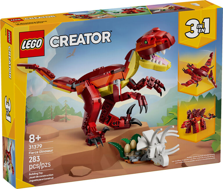 LEGO Creator 3 in 1 Fierce Dinosaur Building Toy for Boys, Girls, & Kids, Ages 8+ - 31379