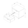 Fynn 2-Drawer Nightstand Fall Oak