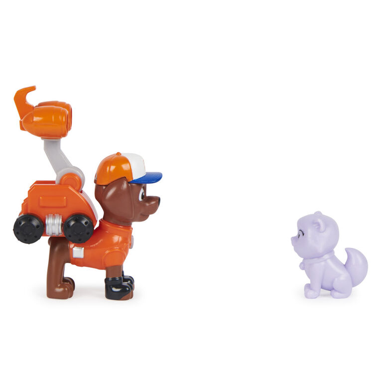PAW Patrol, Big Truck Pups, Figurine articulée Zuma avec drone de sauvetage à clipser, centre de commande et animal