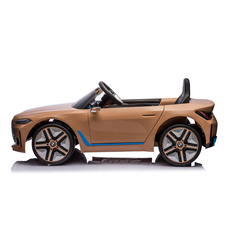 KidsVip 12V Licensed BMW i4 W/ RC- Camel