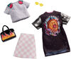 Barbie - Tenues - Coffret de 2 - T-shirt rock et carreaux.