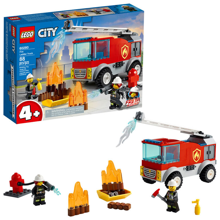 LEGO City Fire Le camion des pompiers avec échelle 60280 (88 pièces)