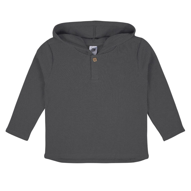 Gerber Childrenswear - Ensemble 2 pièces avec sweat à capuche et pantalon de jogging en tricot gaufré Gris pour tout-petits garçons 4T